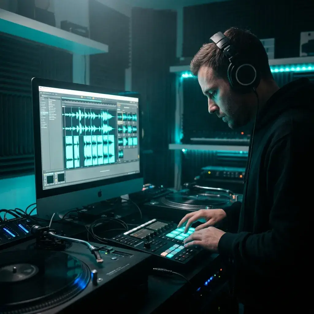 Sound designer building vocal sample pack from extracted acapellas