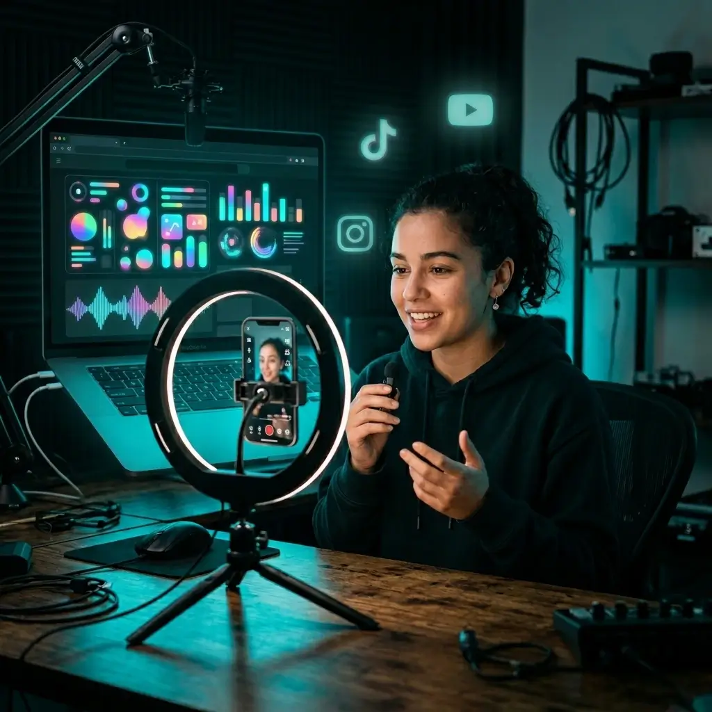 Content creator making AI cover for TikTok and YouTube