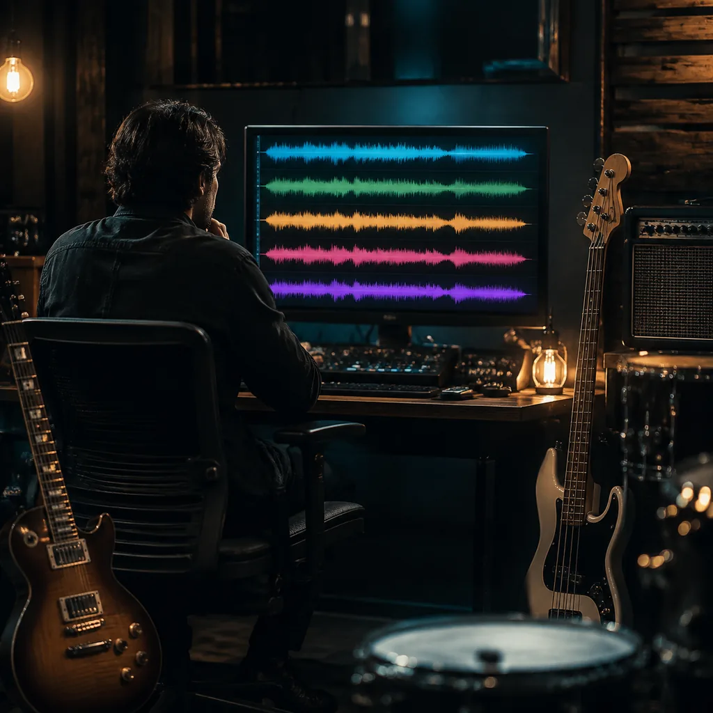 Producer comparing classic alternative indie punk and grunge arrangements