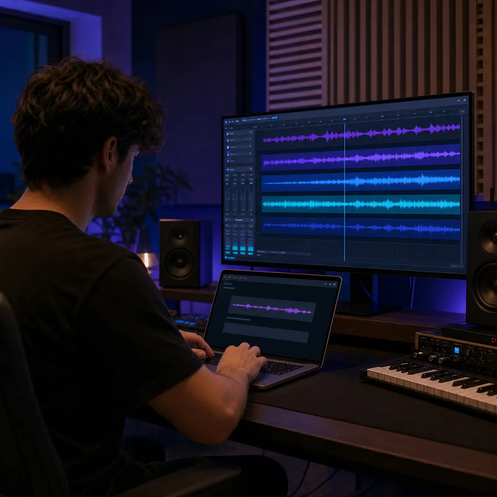 Creator turning a short prompt into a complete AI-generated song