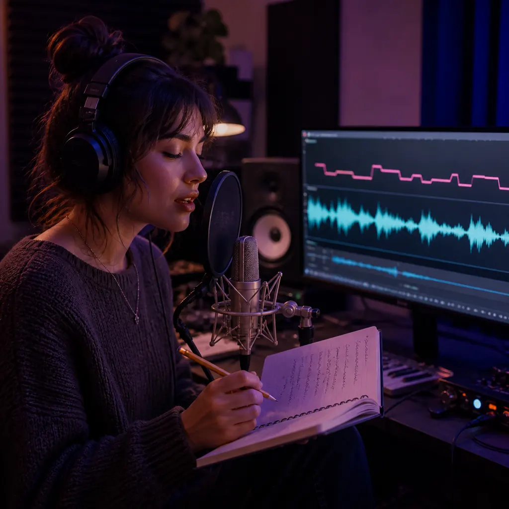 Songwriter generating music and vocals for original lyrics