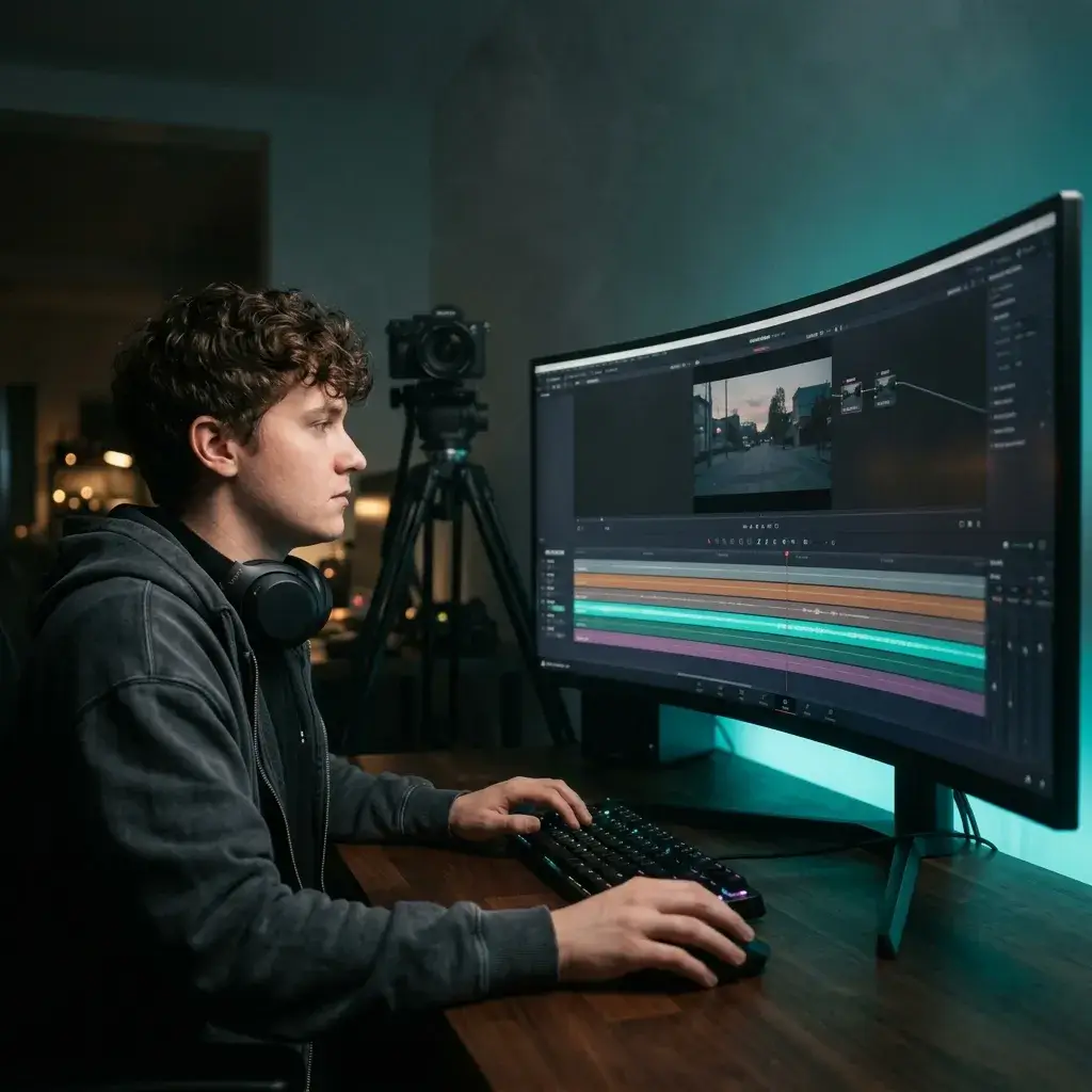 Videoeditor verwendet Stem-Split-Audio für die Inhaltserstellung